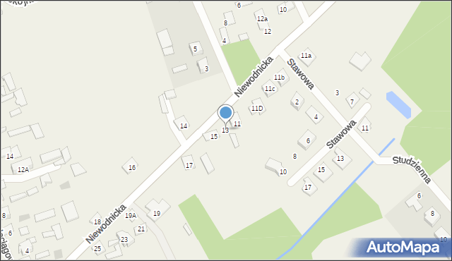 Klepacze, Niewodnicka, 13, mapa Klepacze