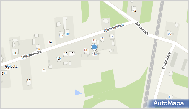 Kłomnice, Nieznanicka, 11a, mapa Kłomnice