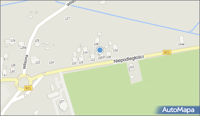 Knurów, Niepodległości, 110, mapa Knurów