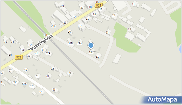Knurów, Niepodległości, 29c, mapa Knurów