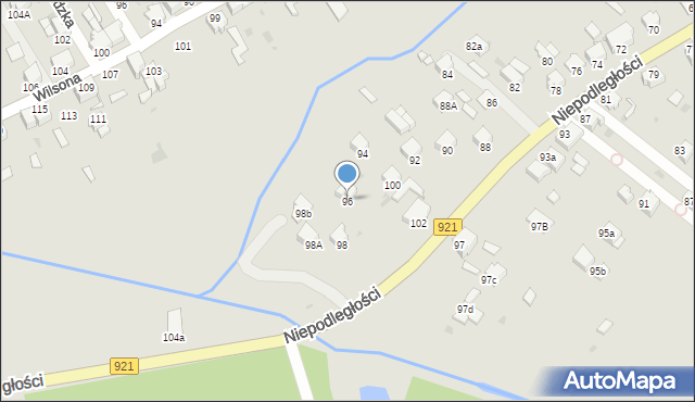 Knurów, Niepodległości, 96, mapa Knurów