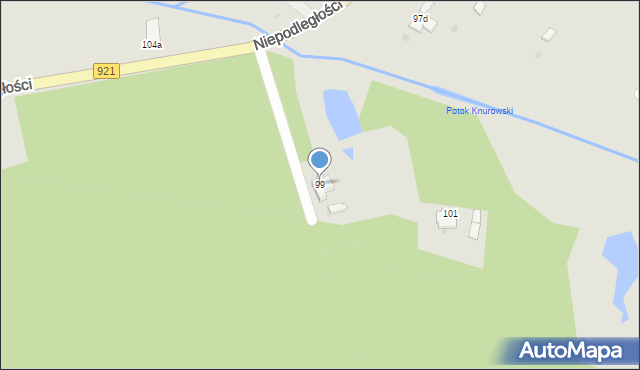 Knurów, Niepodległości, 99, mapa Knurów