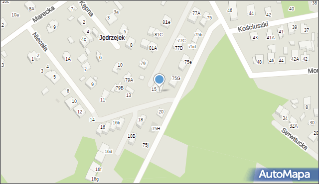 Kobyłka, Niecała, 17, mapa Kobyłka