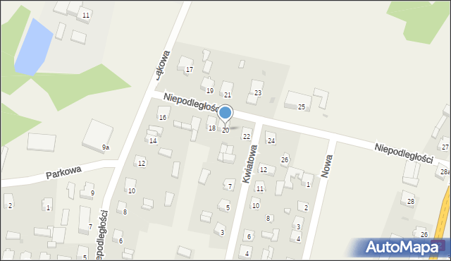 Kodrąb, Niepodległości, 20, mapa Kodrąb