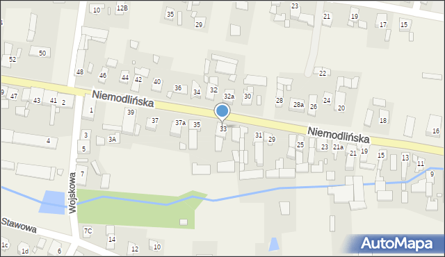 Komprachcice, Niemodlińska, 33, mapa Komprachcice