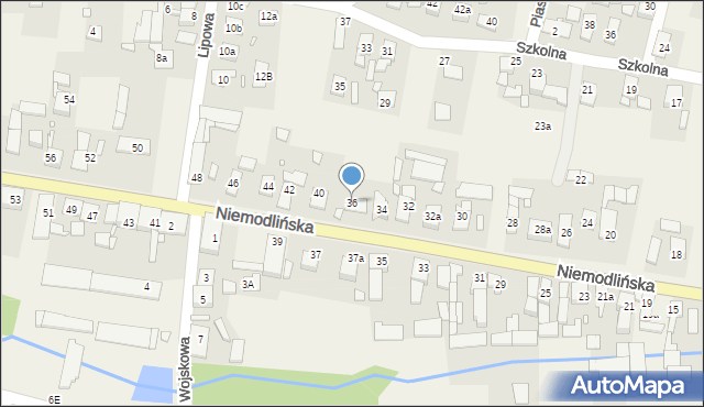 Komprachcice, Niemodlińska, 36, mapa Komprachcice