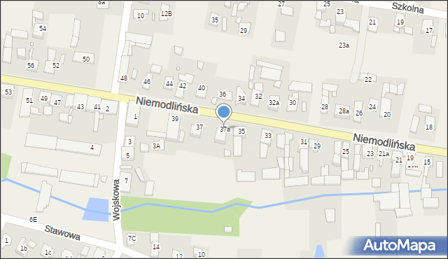 Komprachcice, Niemodlińska, 37a, mapa Komprachcice