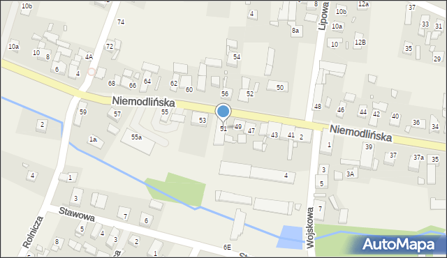 Komprachcice, Niemodlińska, 51, mapa Komprachcice