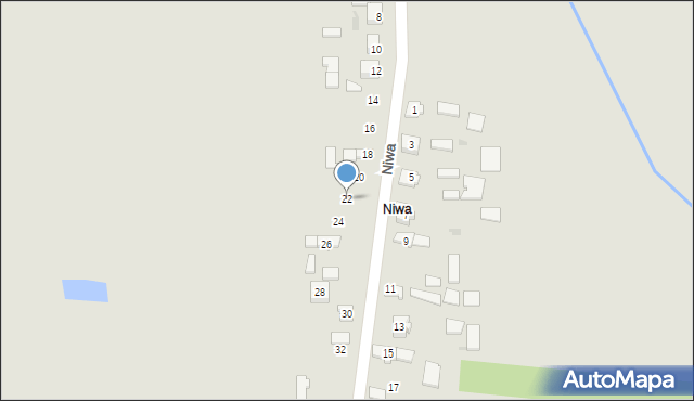 Koniecpol, Niwa, 22, mapa Koniecpol