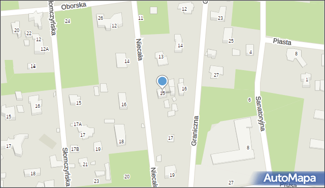Konstancin-Jeziorna, Niecała, 15, mapa Konstancin-Jeziorna
