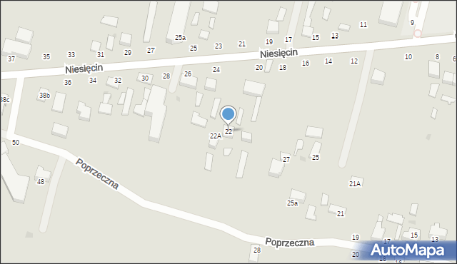 Konstantynów Łódzki, Niesięcin, 22, mapa Konstantynów Łódzki