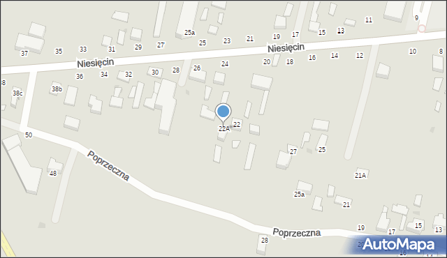 Konstantynów Łódzki, Niesięcin, 22A, mapa Konstantynów Łódzki