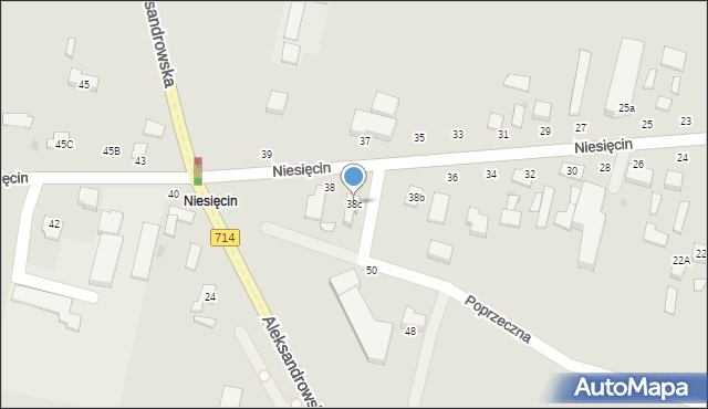 Konstantynów Łódzki, Niesięcin, 38c, mapa Konstantynów Łódzki