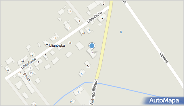 Korfantów, Niemodlińska, 7, mapa Korfantów
