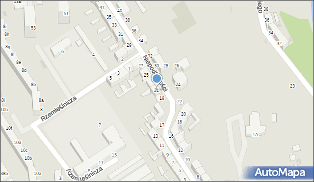 Koszalin, Niepodległości, 21, mapa Koszalina