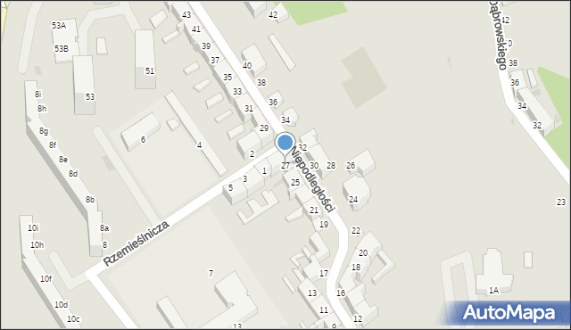 Koszalin, Niepodległości, 27, mapa Koszalina