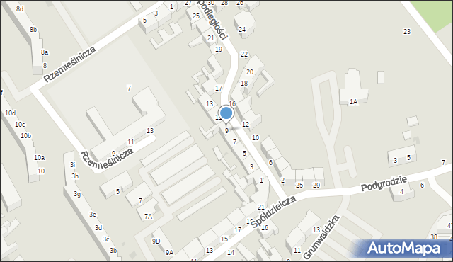 Koszalin, Niepodległości, 9, mapa Koszalina