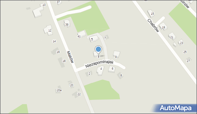 Koszalin, Niezapominajek, 3, mapa Koszalina