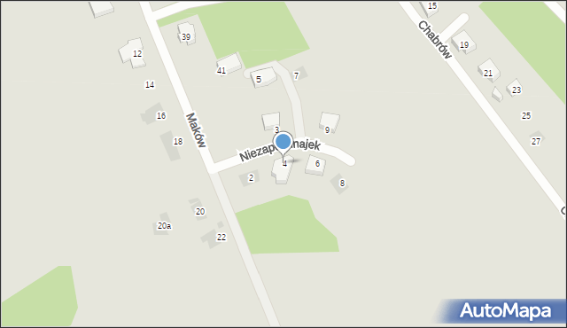 Koszalin, Niezapominajek, 4, mapa Koszalina