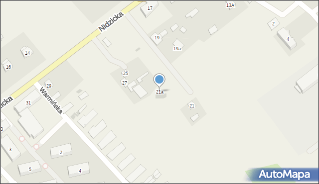 Kozłowo, Nidzicka, 21a, mapa Kozłowo