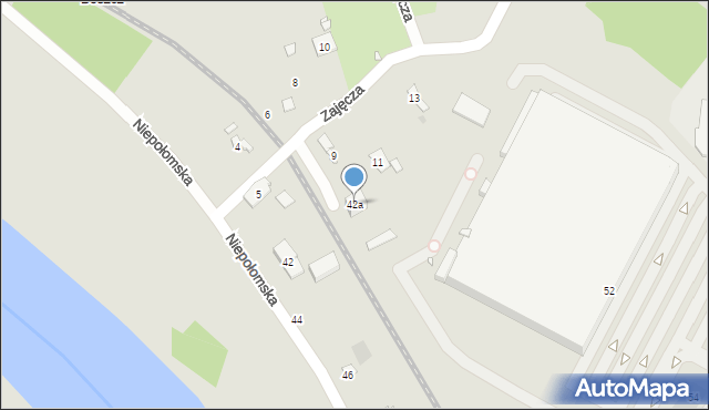 Kraków, Niepołomska, 42a, mapa Krakowa