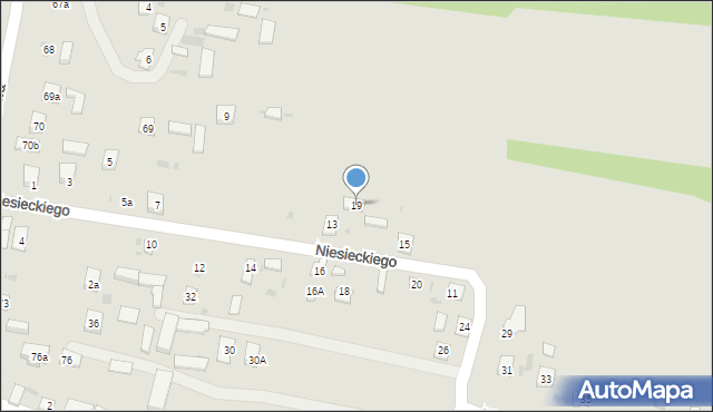 Krasnystaw, Niesieckiego, 19, mapa Krasnystaw