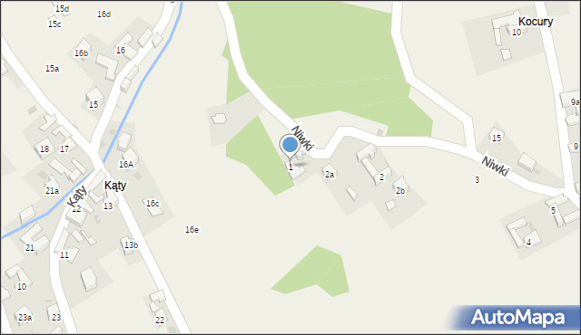 Krościenko nad Dunajcem, Niwki, 1, mapa Krościenko nad Dunajcem