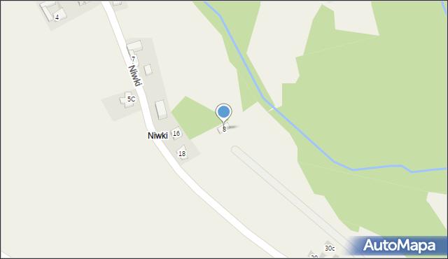 Krościenko nad Dunajcem, Niwki, 8, mapa Krościenko nad Dunajcem