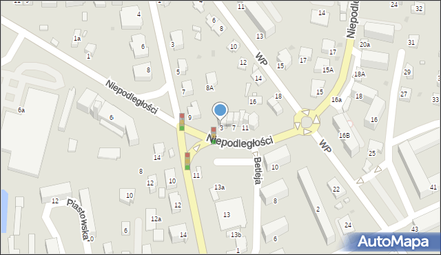 Krosno, Niepodległości, 3, mapa Krosna