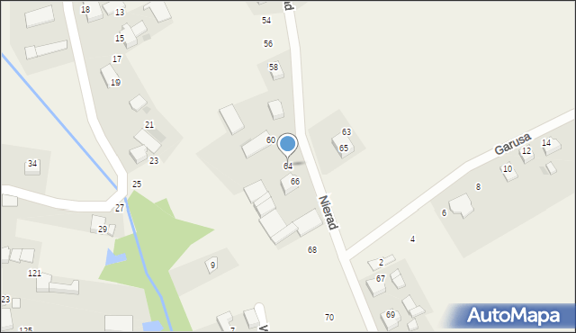 Kryry, Nierad, 64, mapa Kryry