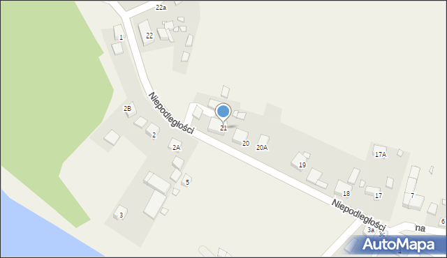 Krzęcin, Niepodległości, 21, mapa Krzęcin