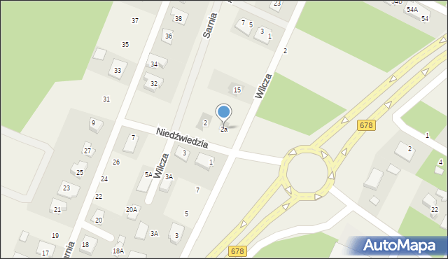 Księżyno, Niedźwiedzia, 2a, mapa Księżyno