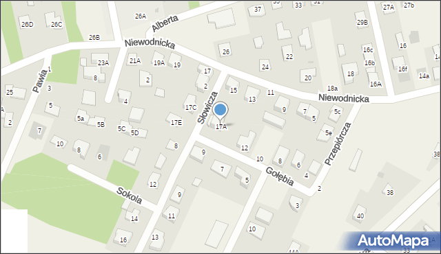 Księżyno, Niewodnicka, 17A, mapa Księżyno