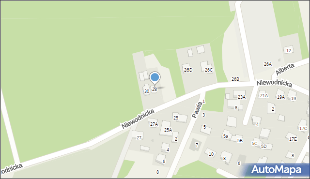 Księżyno, Niewodnicka, 28, mapa Księżyno