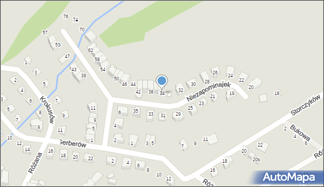 Lądek-Zdrój, Niezapominajek, 34, mapa Lądek-Zdrój