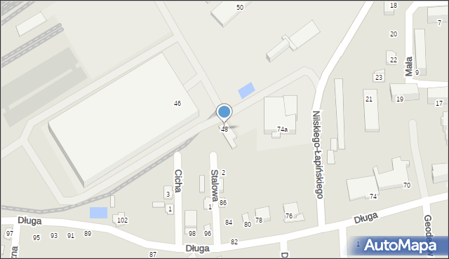 Łapy, Nilskiego-Łapińskiego Stanisława, ppłk., 48, mapa Łapy