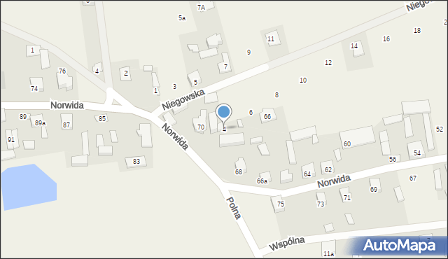 Lasków, Niegowska, 4, mapa Lasków