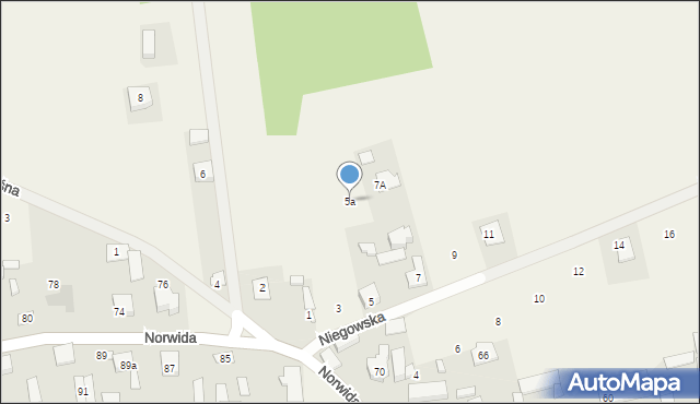 Lasków, Niegowska, 5a, mapa Lasków