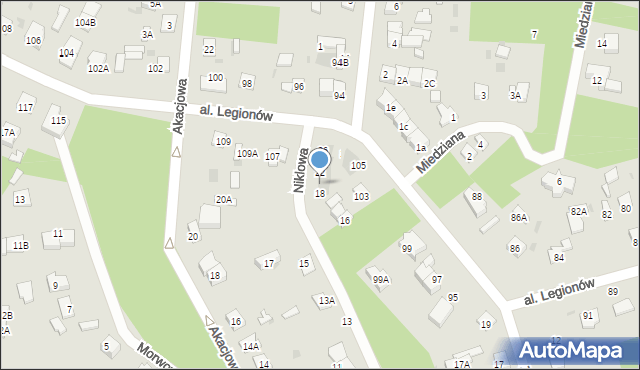 Legionowo, Niklowa, 20, mapa Legionowo