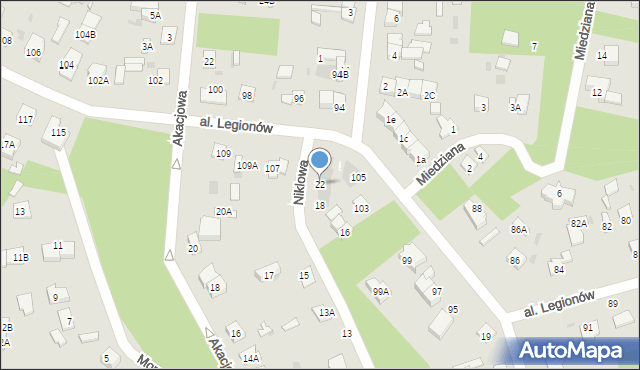 Legionowo, Niklowa, 22, mapa Legionowo