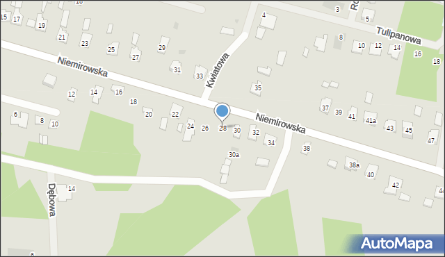 Lubaczów, Niemirowska, 28, mapa Lubaczów