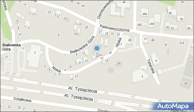 Lublin, Niska, 14, mapa Lublina