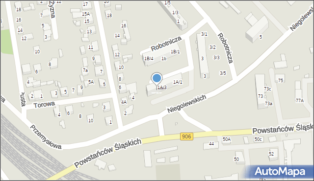 Lubliniec, Niegolewskich Kazimierza i Wiktorii, 1A/4, mapa Lubliniec