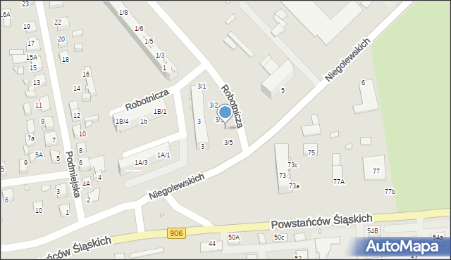 Lubliniec, Niegolewskich Kazimierza i Wiktorii, 3/4, mapa Lubliniec