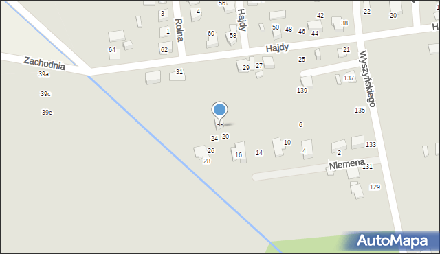 Lubliniec, Niemena Czesława, 22, mapa Lubliniec