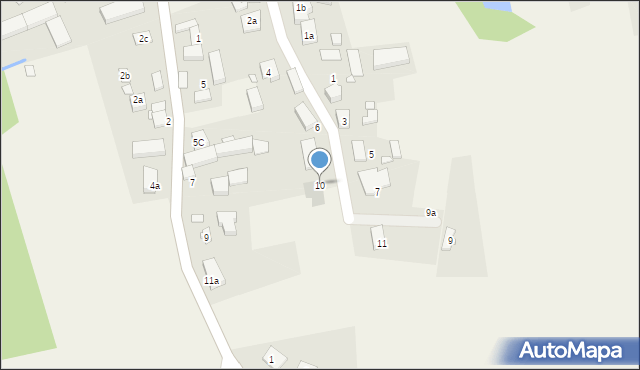 Lusówko, Niecała, 10, mapa Lusówko