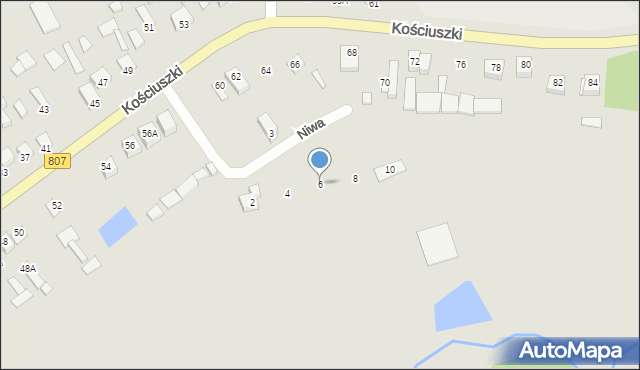 Maciejowice, Niwa, 6, mapa Maciejowice