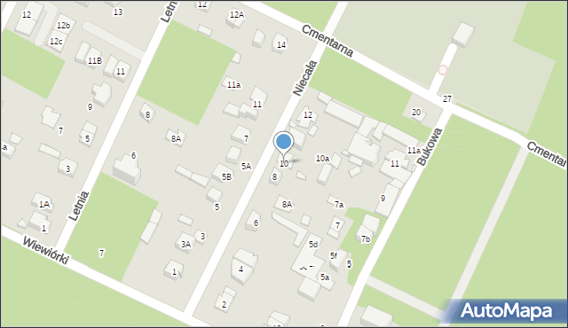 Marki, Niecała, 10, mapa Marki