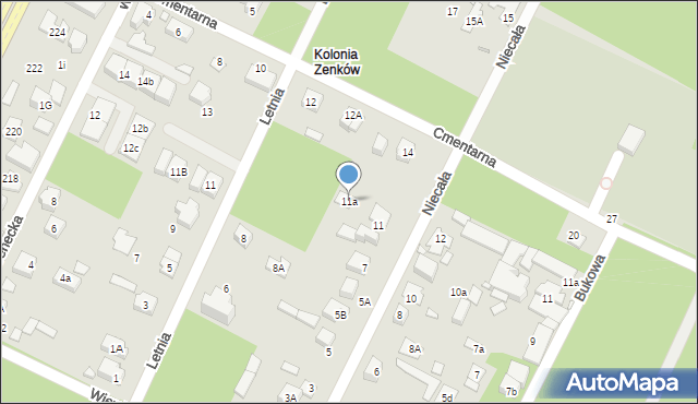 Marki, Niecała, 11a, mapa Marki
