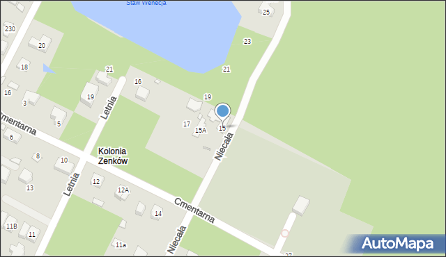 Marki, Niecała, 15, mapa Marki